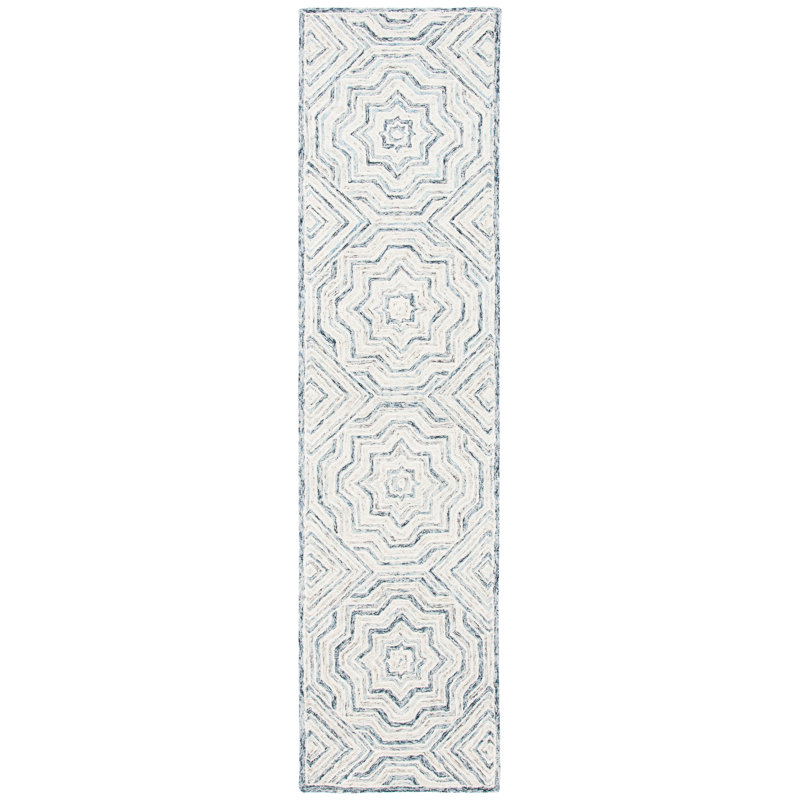 Daniel Hand Tufted Wool Geometric Rug, Runner 2'3" x 9'