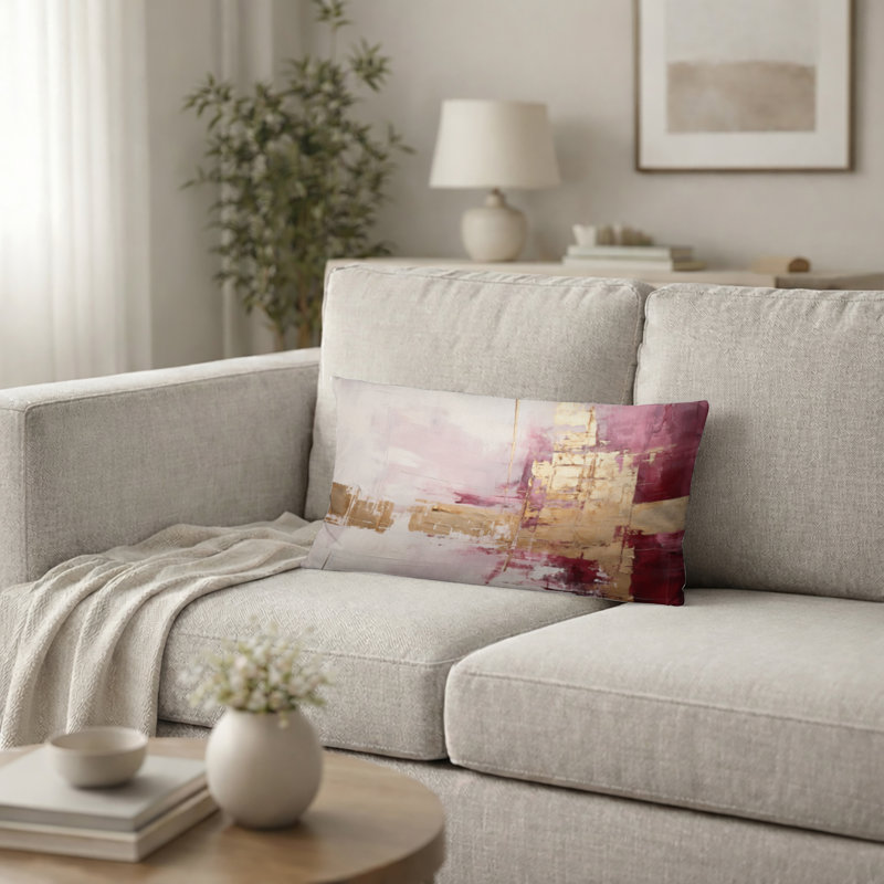 Coussin décoratif abstrait Abstract, H 12 po x l 20 po