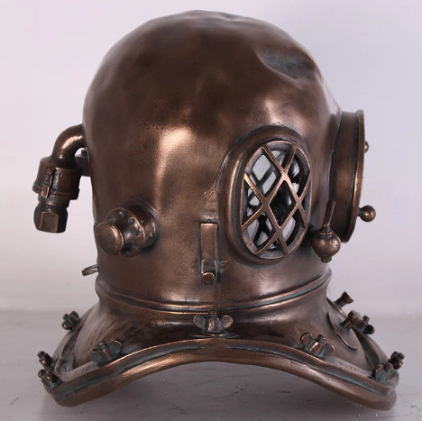 Diver Helmet Table Top Statue