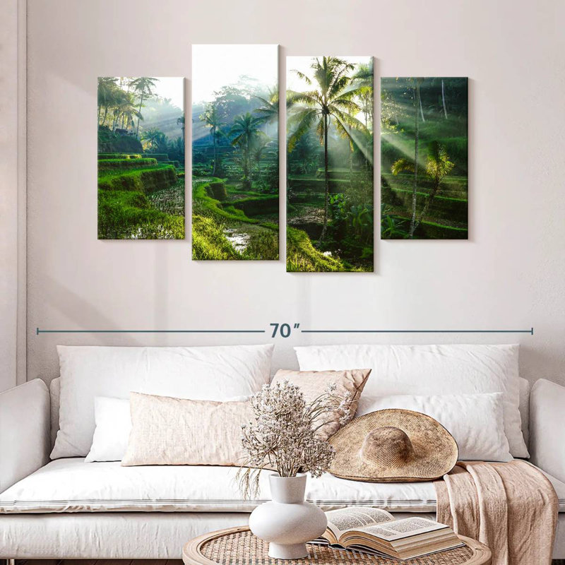 Rizières en terrasses Alvord Bali, H 32 po x l 52 po