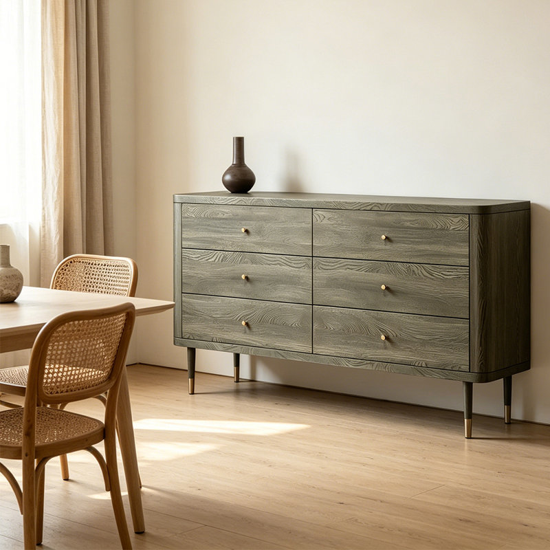 Armoire d'appoint américaine de luxe minimaliste, 35.43" H x 59.05" W x 15.75" D, Green