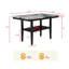 Table de salle à manger rectangulaire de 60 po à hauteur de comptoir pour la cuisine et la salle à manger, plateau en faux marbre marbré, base en bois d'ingénierie noir, tablette de rangement, 4 sièges, style moderne, finition brillante, assemblage simple