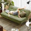 Coussin en velours côtelé vert-63890109