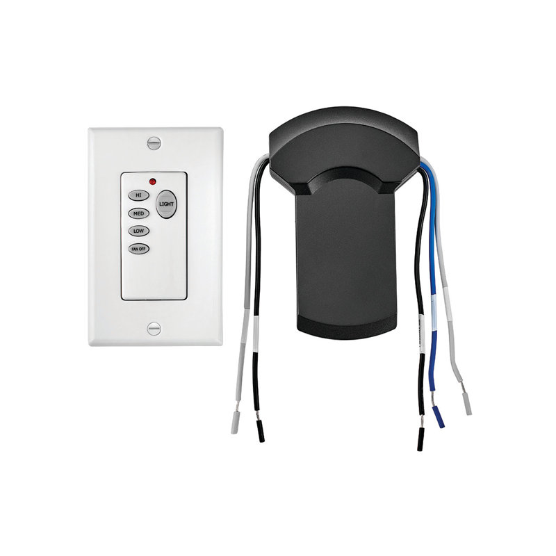 Hinkley 3 Speed & Light Button Universal Fan Wall Control in White