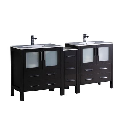 Fresca Torino 72"" Free-Standing Double Sink Bathroom Vanity Set -  FCB62-301230ES-I