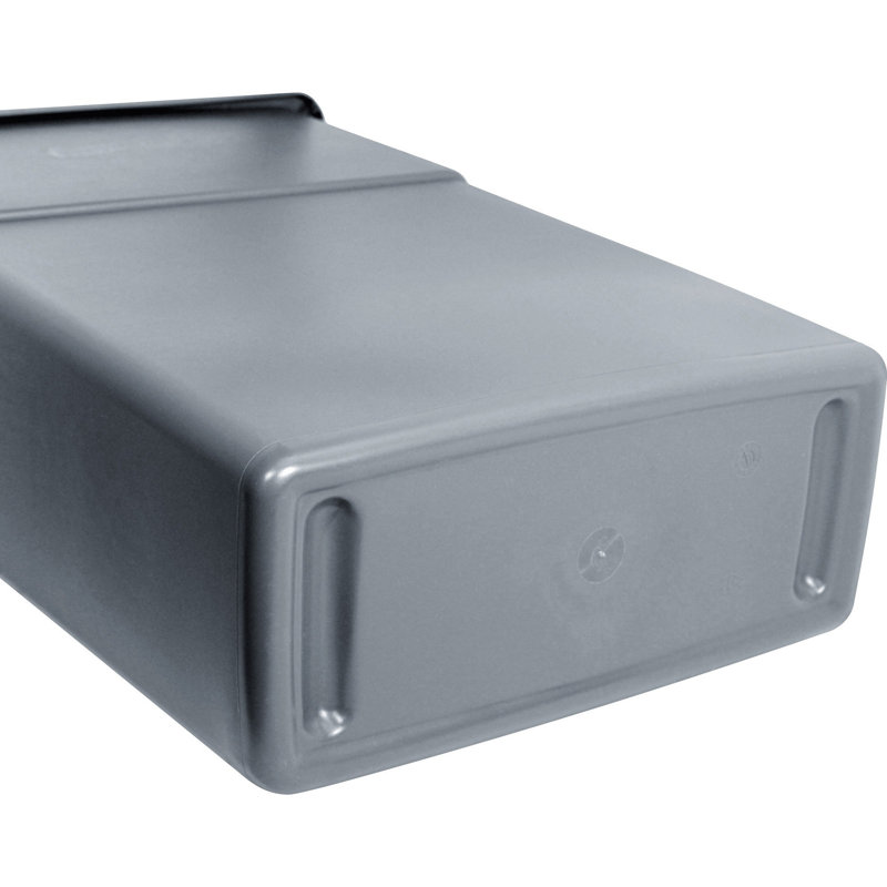 Gray 23 Gallon Space-Saving Waste Container with Handles