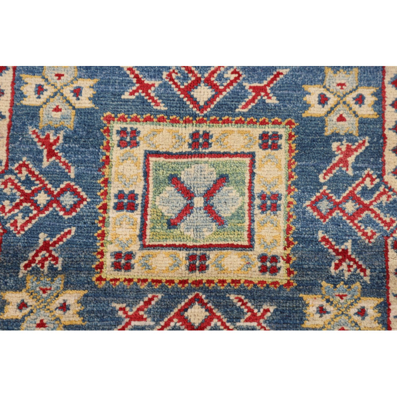 Tapis oriental fait à la main Kazak rouge 5 x 7