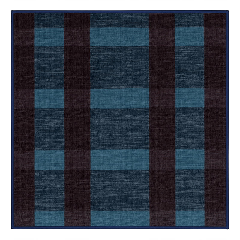 Tapis damier noir lavable à la machine, Carré 6 pi