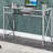 Darek Chrome 42" Glass Writing Desk with Shelf