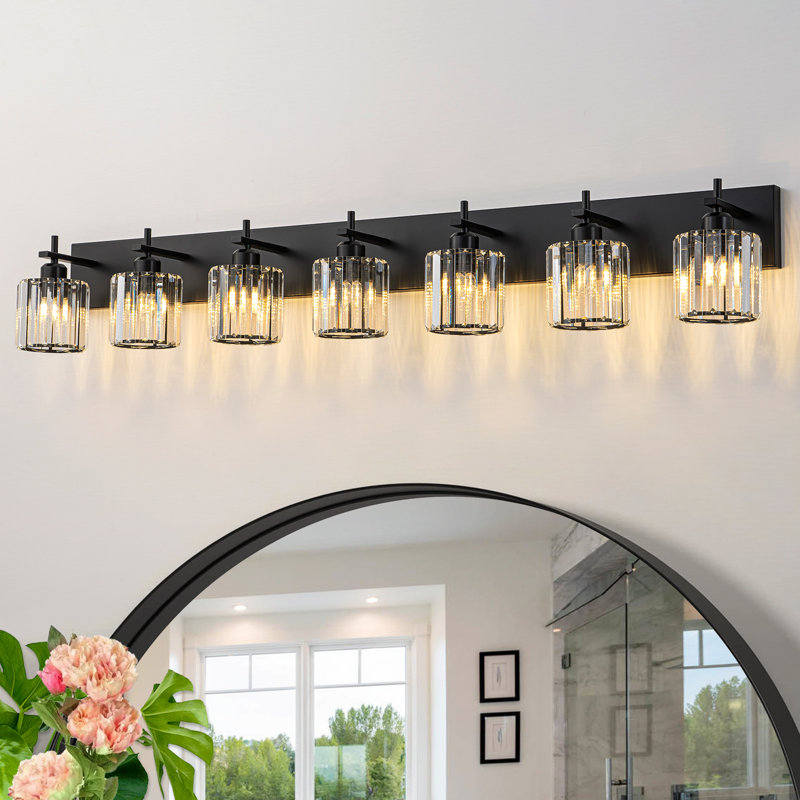 Corless Dimmable Vanity Light, 7, Matte Black