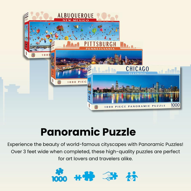 Masterpieces 1000 Piece Las Vegas Nevada Panoramic Jigsaw Puzzle Kids & Adults