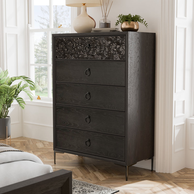 Preste 5-Drawer Chest, Brown