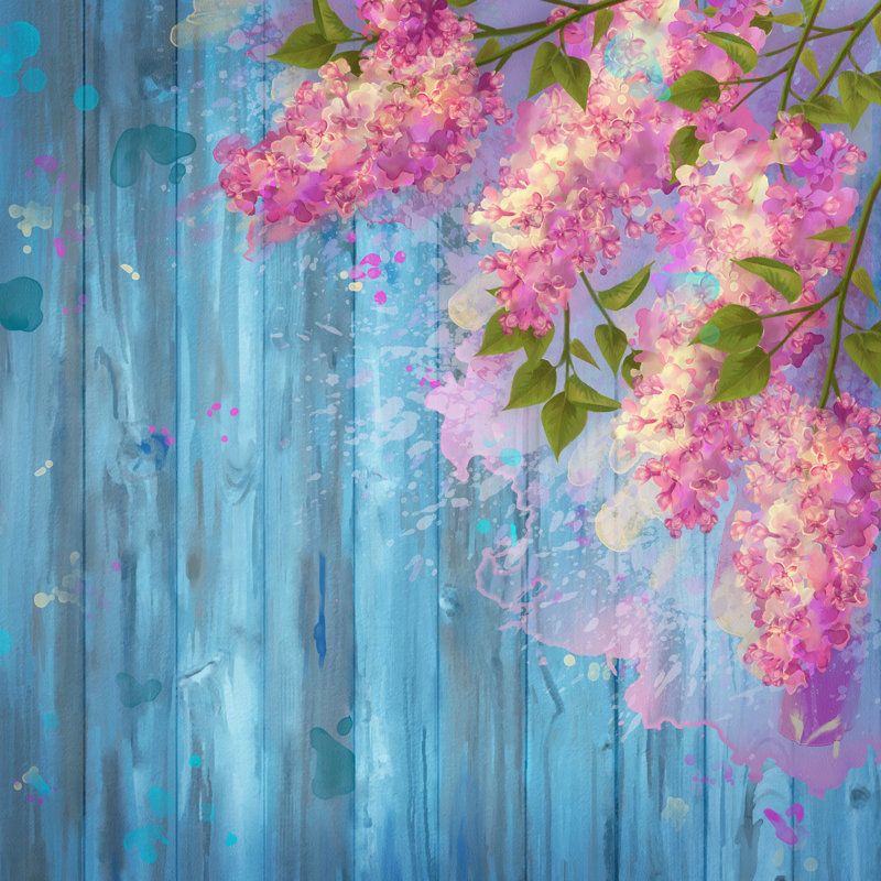 Cayuse Watercolour Drawing Of Lilac - Wrapped Canvas Painting, 91cm H x 91cm W x 3.8cm D