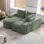Canapé modulaire incurvé en chenille de 99 pouces avec méridienne, canapé modulaire en forme de L avec sièges profonds, canapé modulaire en chenille pour le salon et la chambre à coucher, aucun assemblage requis-2142681190