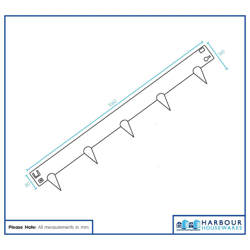 Harbour Housewares 5pc Steel Lawn Edging Set - 5m x 8cm - Black