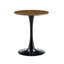 Table de salle à manger ronde, table ronde avec plateau de table épaissi et piédestal en métal, table de bistro moderne Mid-Century-1027263356