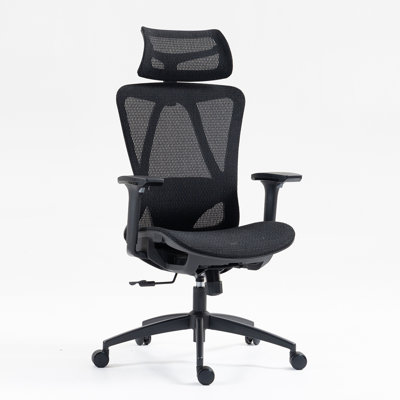 High Back Mesh Office Chair with 3D Adjustable Armrests and Breathable Fabric for Ultimate Comfort and Mobility