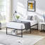 Ensemble de base de lit simple en métal Rukadikar de 2, base de lit plateforme de 2, hauteur de 16 pouces, sommier à lattes en acier robuste, aucun sommier requis, espace de rangement supplémentaire sous le lit, assemblage facile, conception silencieuse-1109254790