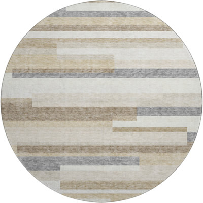 Premium Machine Washable Prisco Ivory Rug