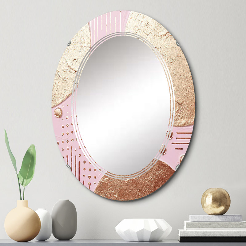 Hanzi - Miroir mural moderne ovale, 30 po x 20 po