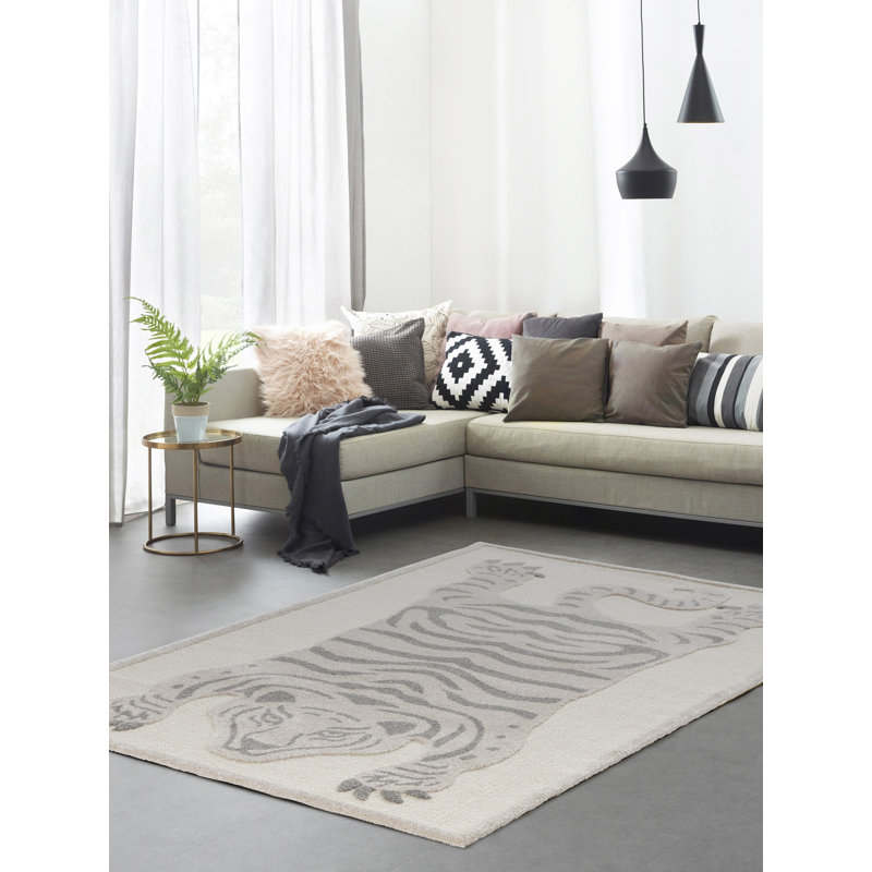 Fernando Animal Print Shag Area Rug, Rectangle 80 x 150cm