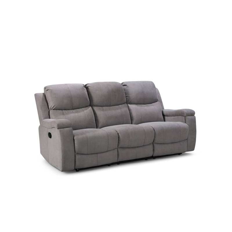 Reclining Sofa, Light Grey, 3