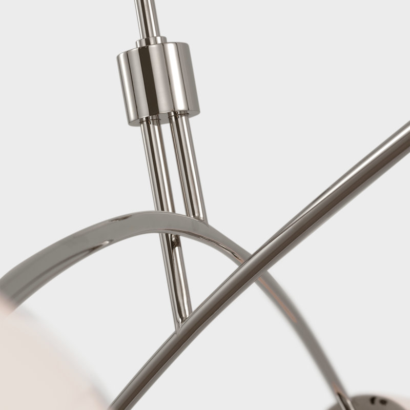 Prescott 4 - Light Chandelier, White, Polished Nickel