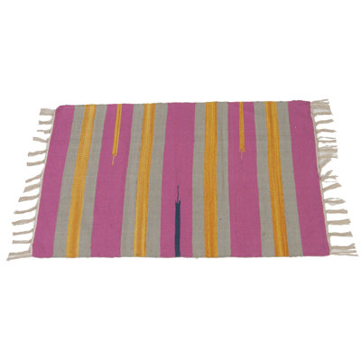Eamon Rectangle 50 cm x 80 cm Striped Hand Loomed Kilim Area Rug
