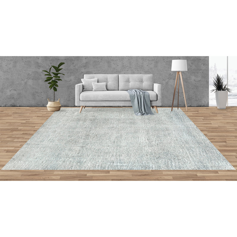 ZIVNVIZIGGY00 Wool Area Rug in Gray, Rectangle 9' x 12'
