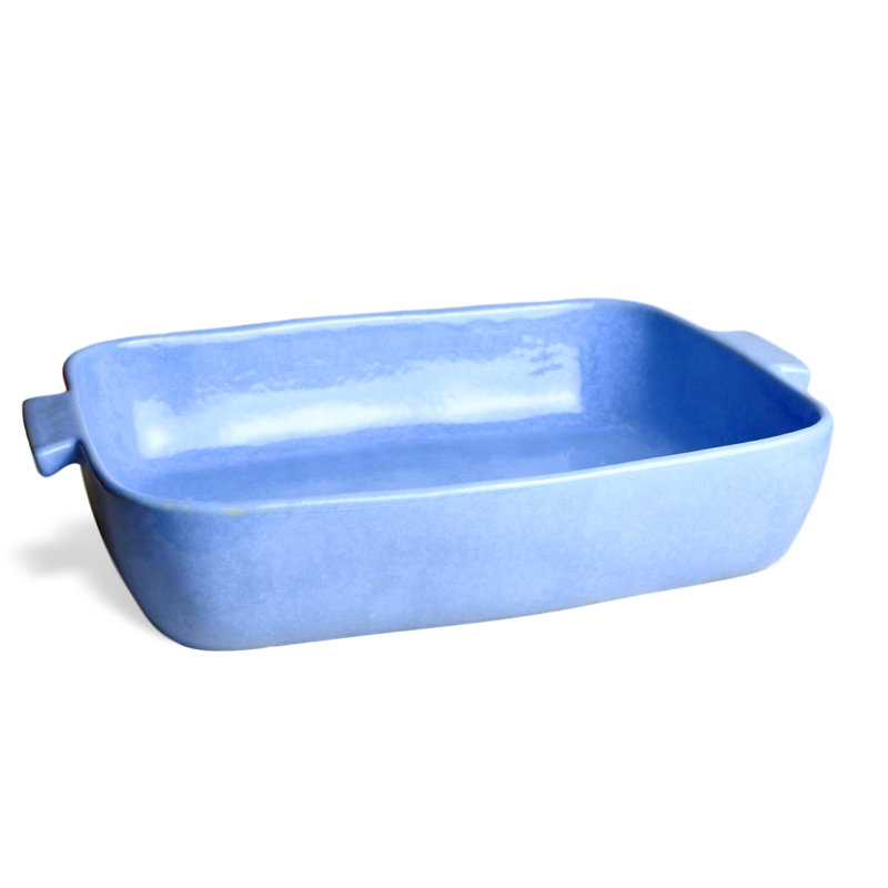 Céramique Carmel Grès rectangulaire Cozina Baker, Bleu