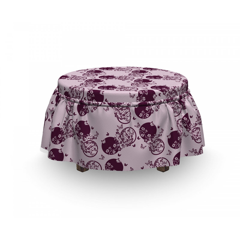 Housse pour repose-pieds, Fleurs de cerisier