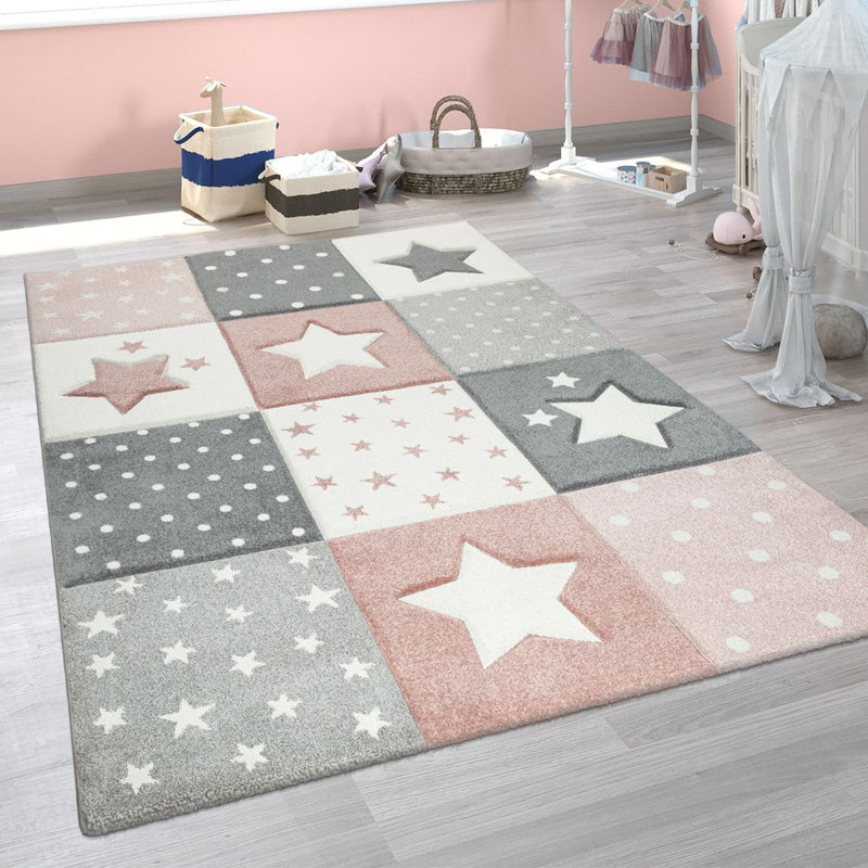 McAllister Shaggy Pink Rug, Rectangle 160 x 230cm