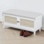 Banc de rangement de 43 po de large avec banc à coussins pour hall d'entrée-1138313394