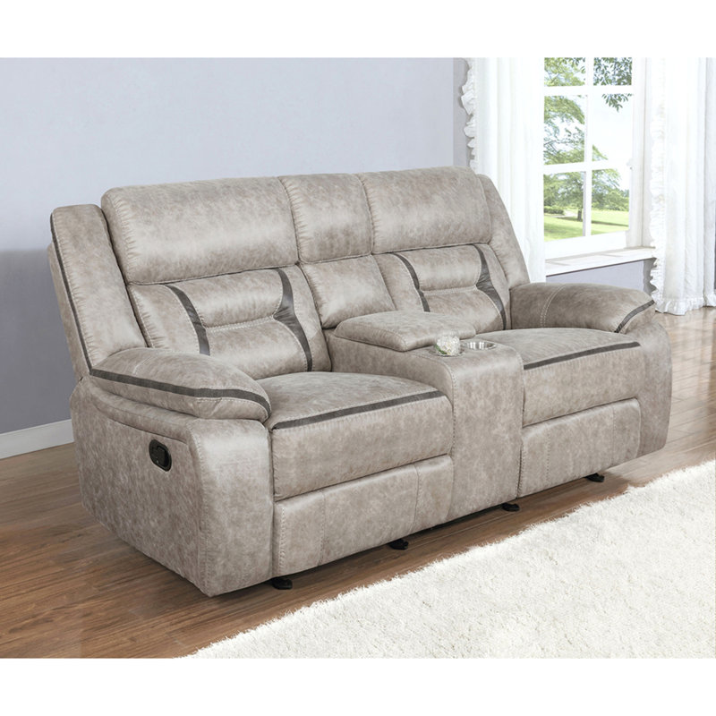Causeuse-fauteuil rembourrée taupe Brazelton, Taupe
