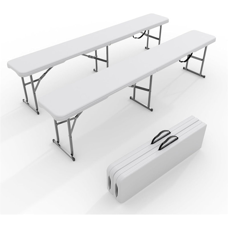 Outdoor Bench, Two white pieces