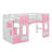 Wooden Twin Size Loft Bed With Storage Staircase, Windows And Full-Length Guardrail-33529925