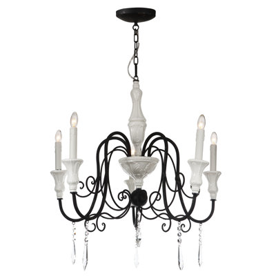 Lustre 5 lumières façon bougie Amel