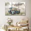 Ensemble de 3 pièces pleines de fleurs sur toile-42413212