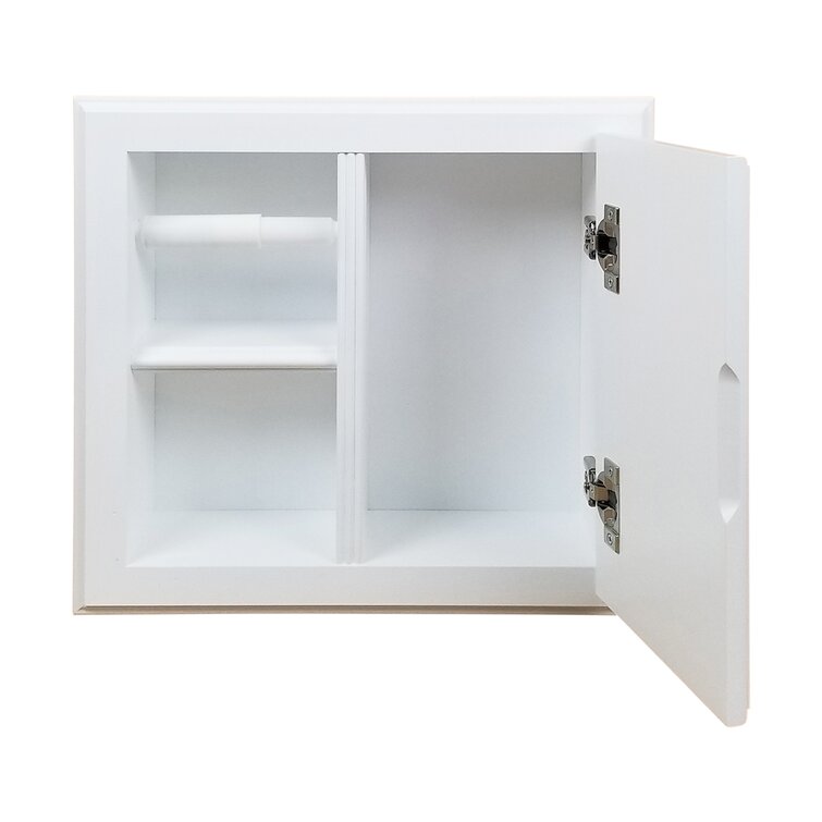 Timber Tree Cabinets HANSFORD-19-WHITE Hansford Recessed Toilet Paper Holder Finish: White