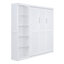 Grand lit escamotable mural avec tablettes