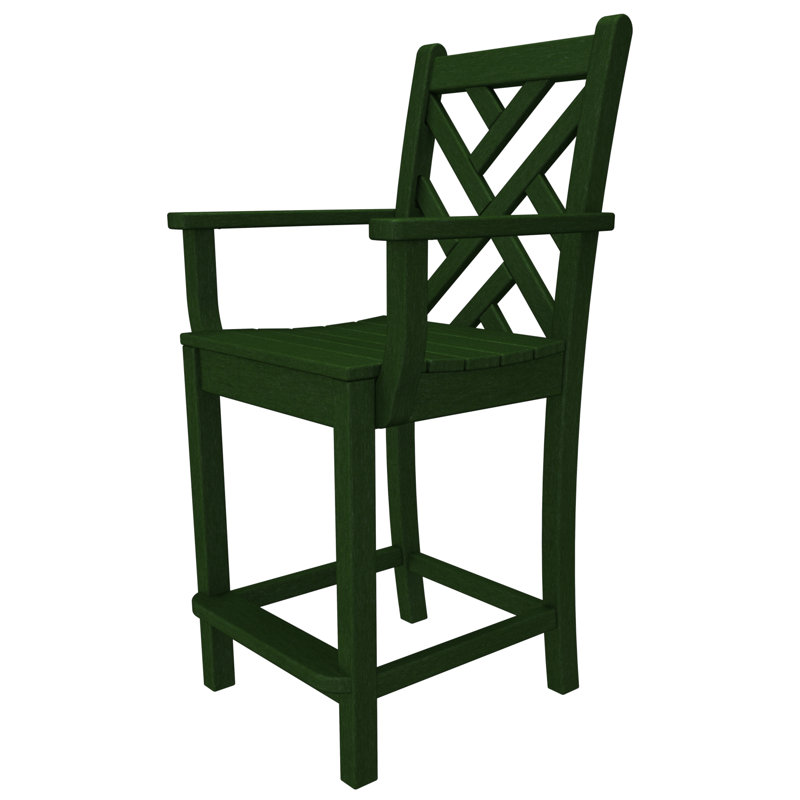 Fauteuil de comptoir Lakeside POLYWOOD Chippendale, Vert
