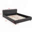 Lit rembourré en tissu à profil bas-1552571384