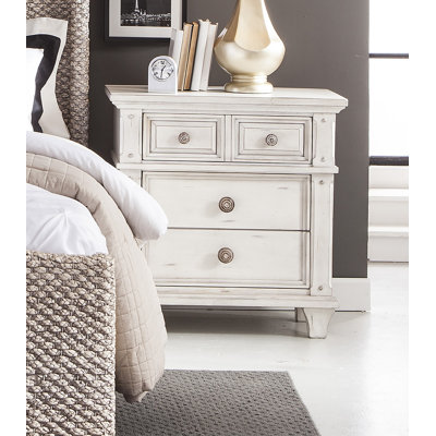 Edgartown Vintage Style 3 Drawer Nightstand by Sand & Stable