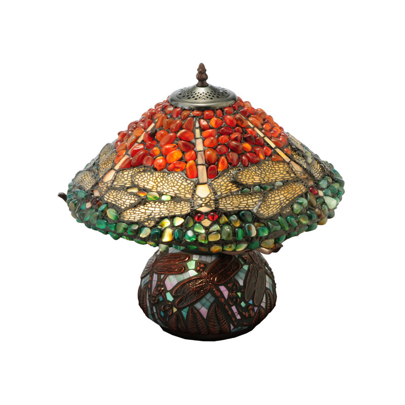Dragonfly Polished Agata 16.5" Table Lamp