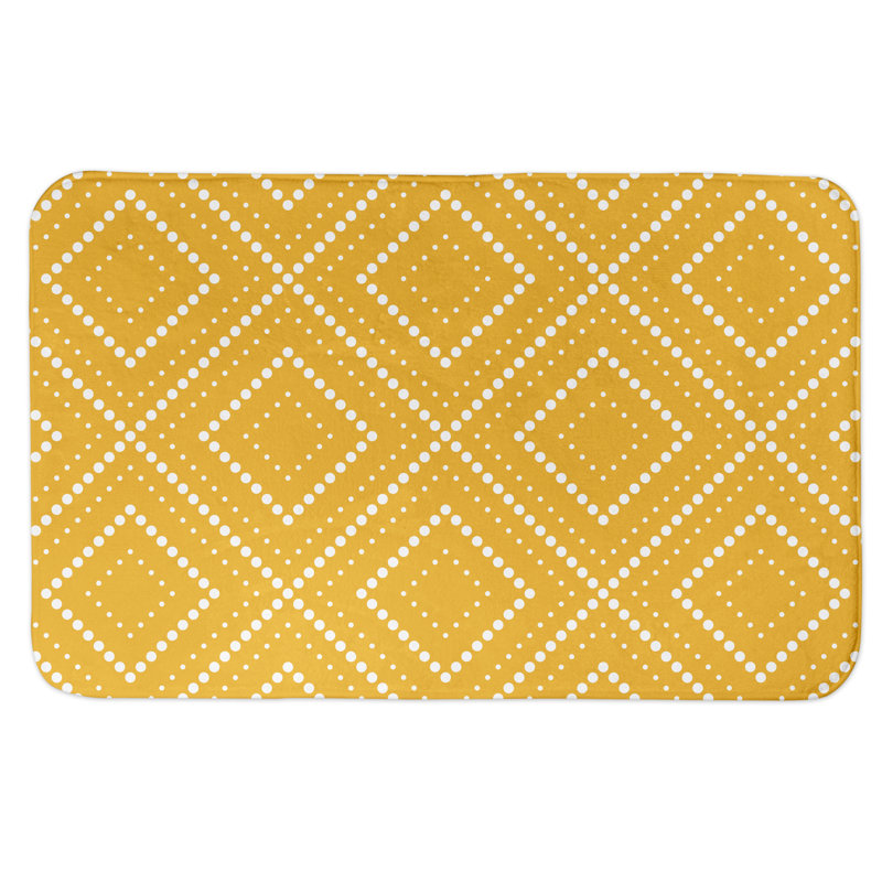 Kinkade Non-Slip Bath Rug, Yellow