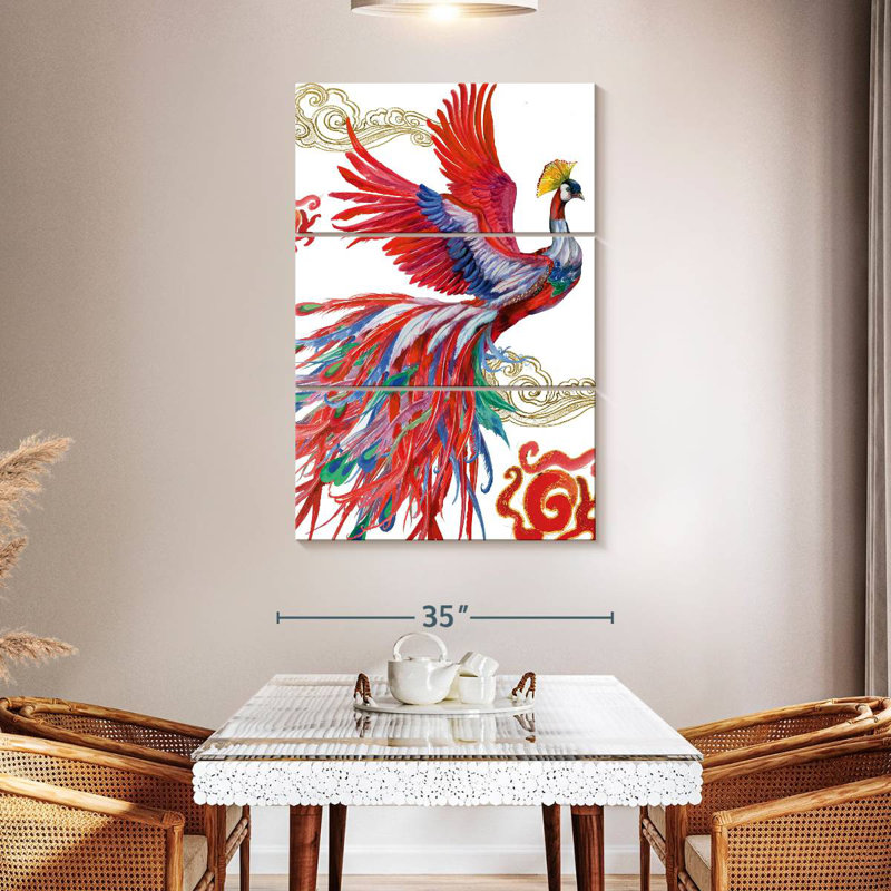 Colorful Bird Phoenix, 50" H x 32" W