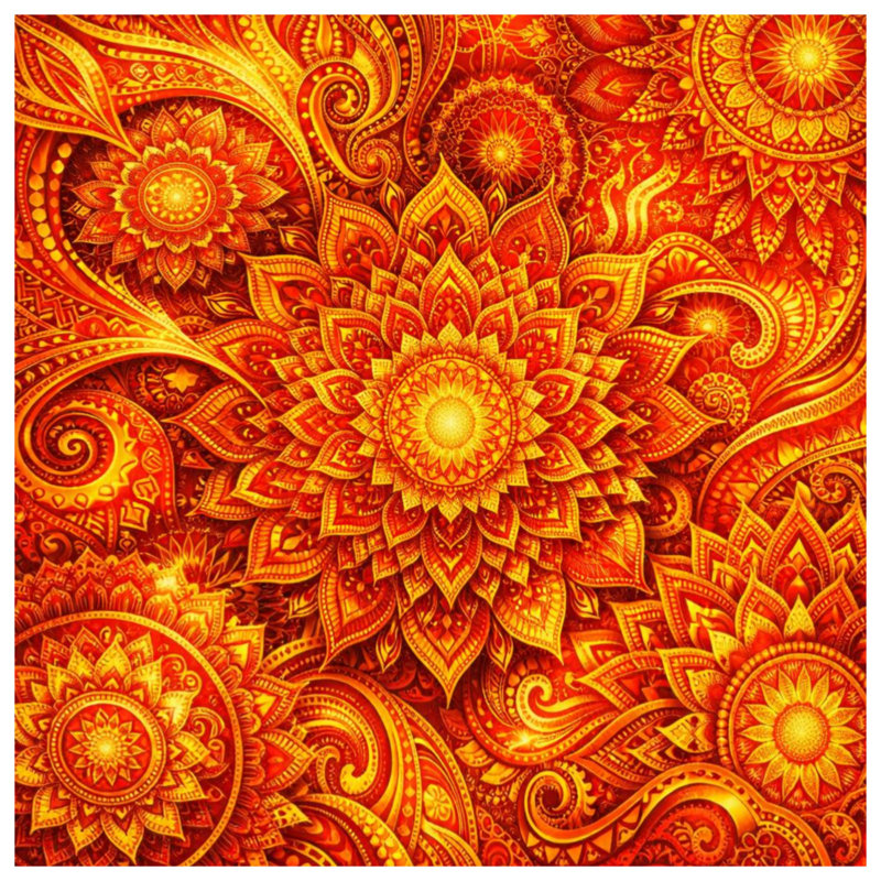 Housses de couette complexes pour art mandala, Lit simple