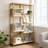 9-Cube Geometric Bookshelf with Industrial Design