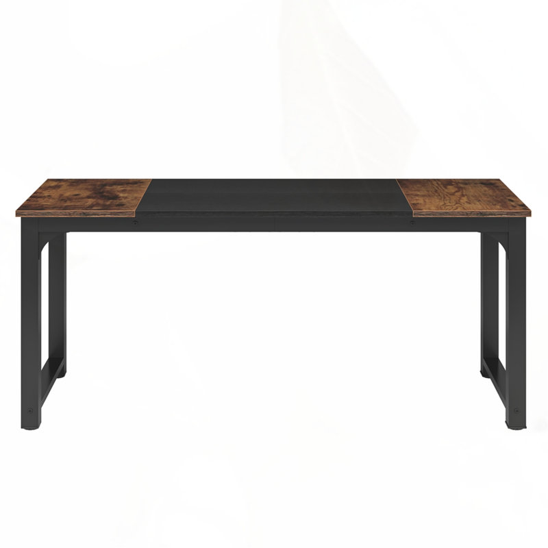70.8" Executive Office Desk, Brown/Black