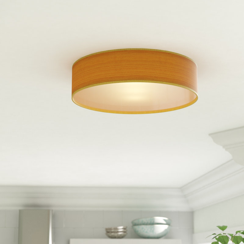 Tsuri Wood Flush Mount, Cherry, 10 cm H x 40 cm W x 40 cm D